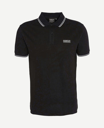International piqué poloshirt evan tipped zwart