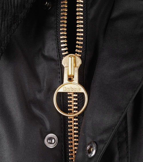 Barbour waxjas Beaufort zwart | Regular-fit