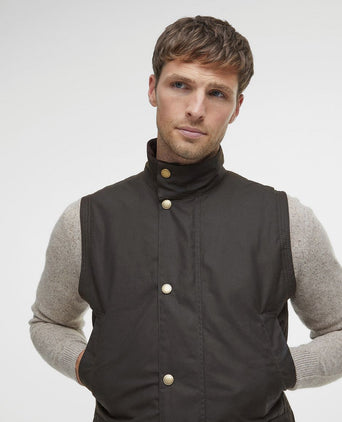 Westmoreland wax bodywarmer olijfgroen