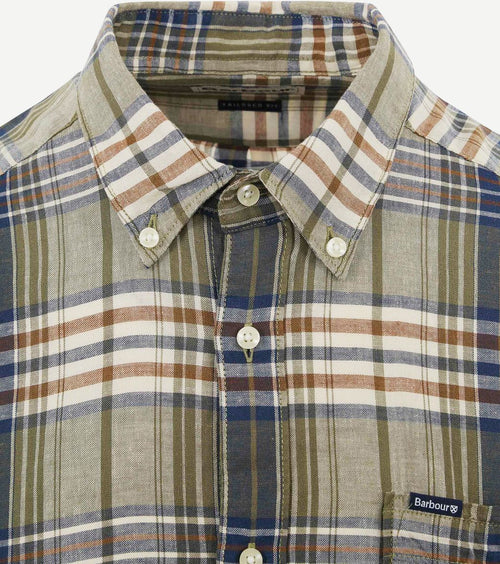 Barbour laneskin overhemd ruit groen