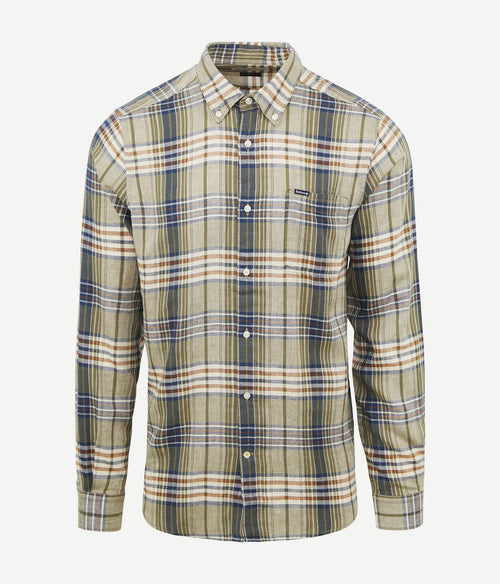 Barbour laneskin overhemd ruit groen