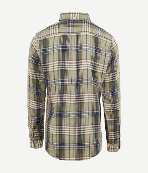 Barbour laneskin overhemd ruit groen