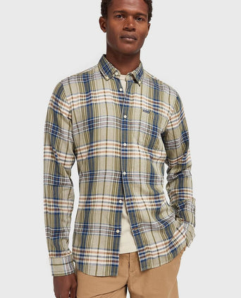 Barbour laneskin overhemd ruit groen