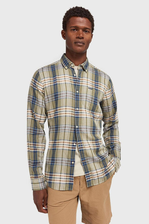 Barbour laneskin overhemd ruit groen