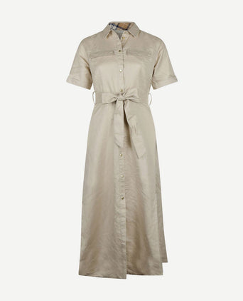 Barbour lange jurk margaret ecru | Regular-fit