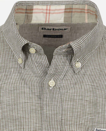 Barbour linton overhemd linnen groen