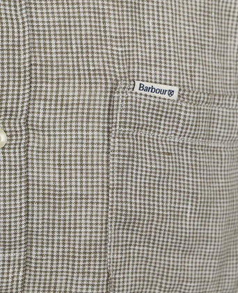 Barbour linton overhemd linnen groen