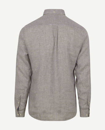 Barbour linton overhemd linnen groen