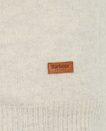 Barbour mocker trui merinowol lichtbeige | Regular-fit
