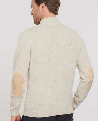 Barbour mocker trui merinowol lichtbeige | Regular-fit