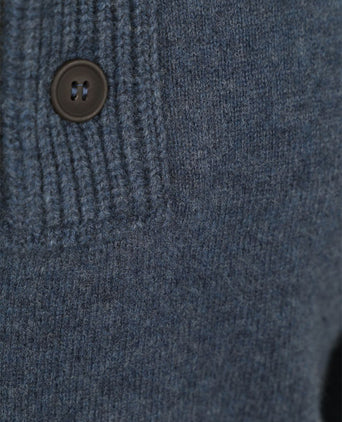 Barbour mocker trui wol indigo | Regular-fit