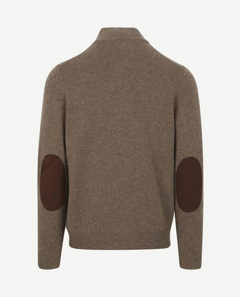 Mocker trui wol taupe