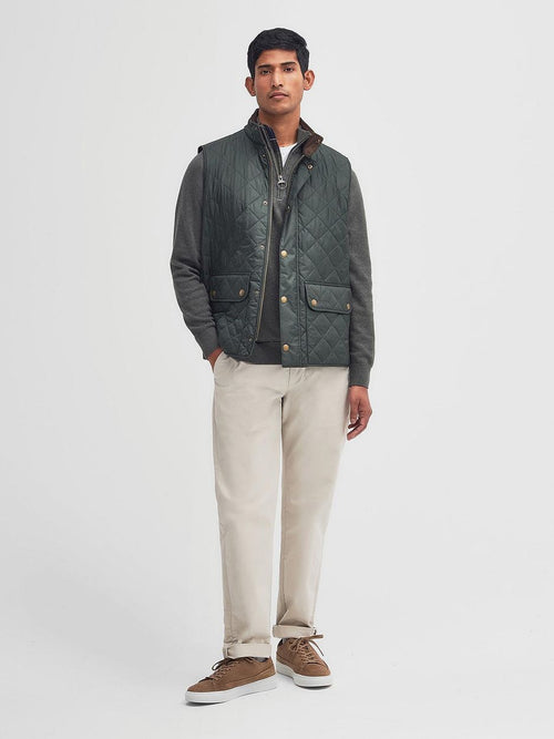 Barbour new lowerdale gilet sage groen