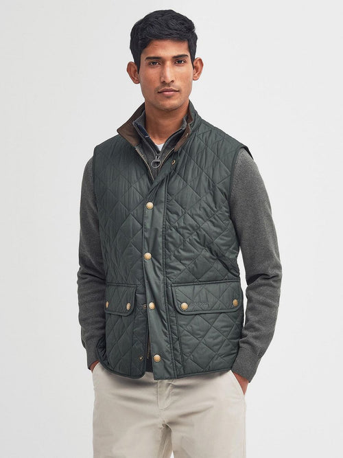 Barbour new lowerdale gilet sage groen