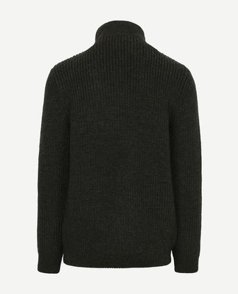 Barbour new tyne zip trui wol olijfgroen | Regular-fit