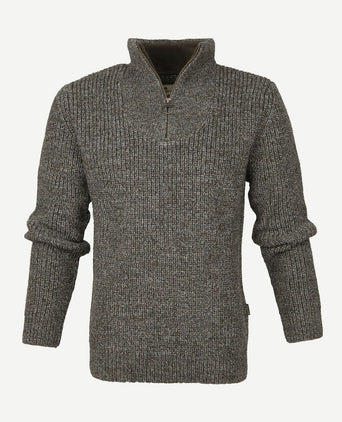 Barbour newtyne zip trui wol donkergroen | Regular-fit