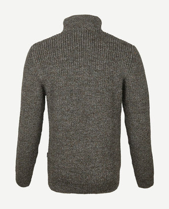 Barbour newtyne zip trui wol donkergroen | Regular-fit