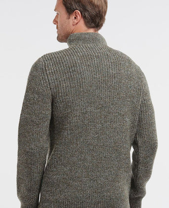 Barbour newtyne zip trui wol donkergroen | Regular-fit