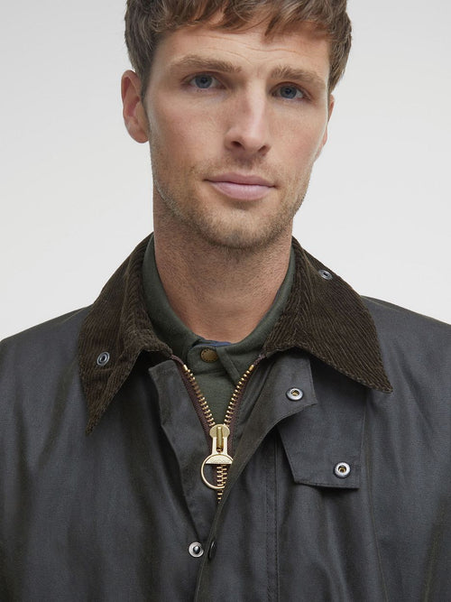 Barbour northumbria wax jas groen | Regular-fit