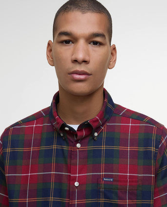 Barbour fortrose overhemd tartan rood
