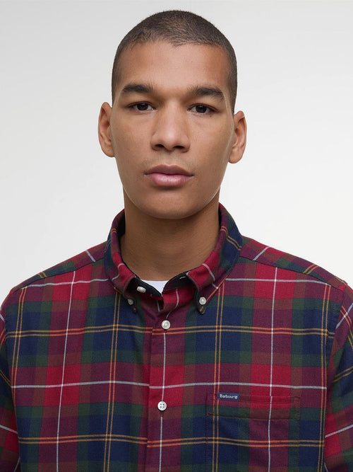 Barbour fortrose overhemd tartan rood
