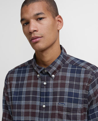 Barbour fortrose overhemd tartan donkerblauw bruin