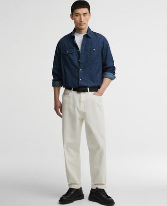 International dufton overhemd chambray indigo