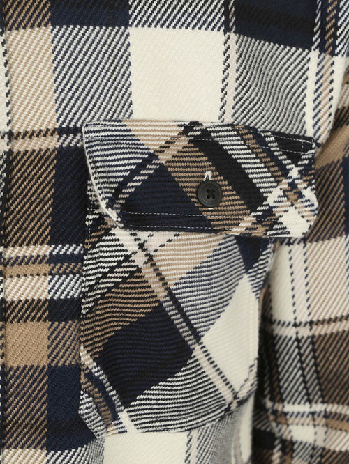 Barbour overshirt ruit grasmoor donkerblauw | Regular-fit