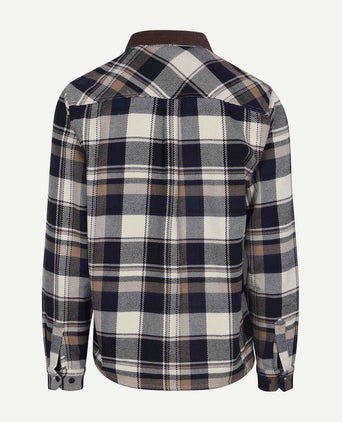 Overshirt ruit grasmoor donkerblauw