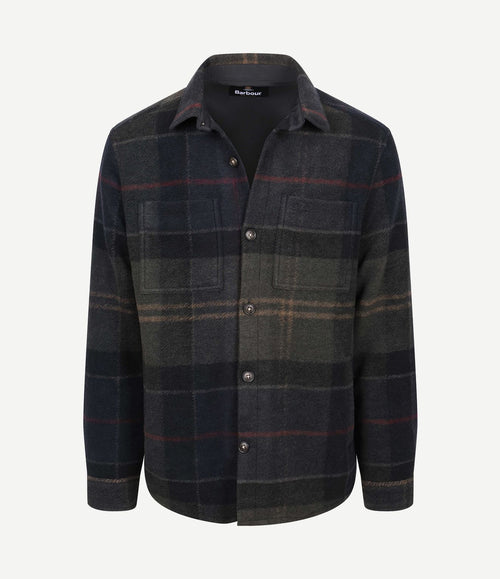 Overshirt woodlane brushed tartan groen