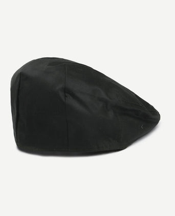 Wax flat cap donkergroen