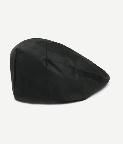 Wax flat cap donkergroen