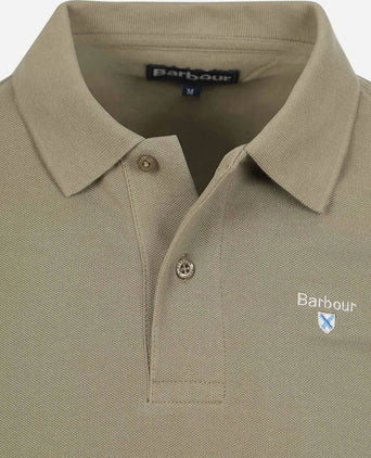 Pique polo dusty groen