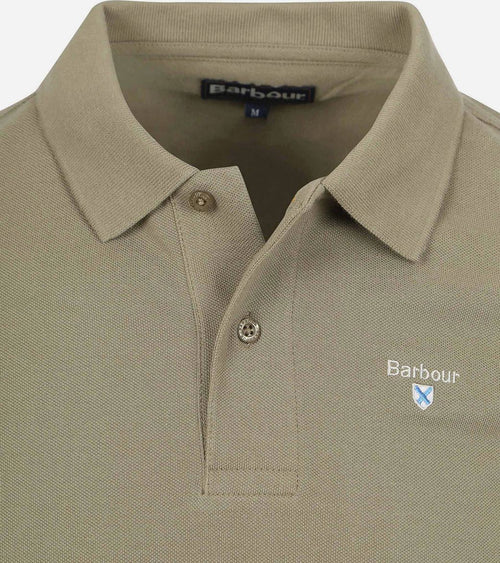 Pique polo dusty groen