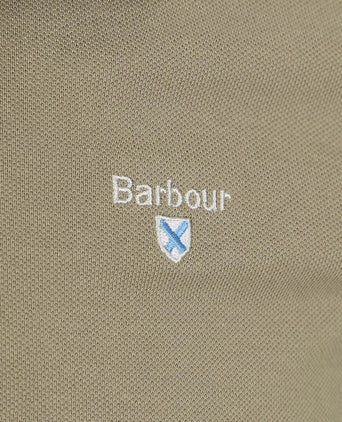 Barbour pique polo dusty groen