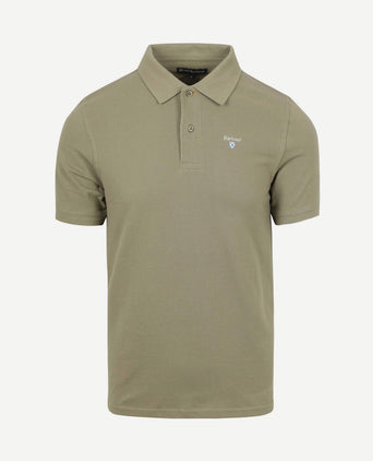 Pique polo dusty groen