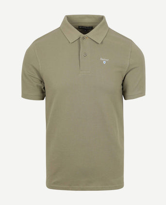 Pique polo dusty groen
