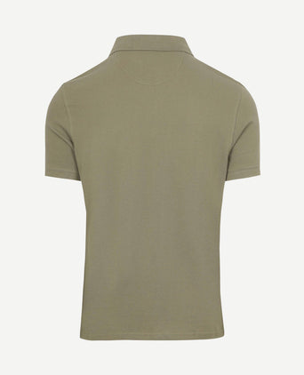 Pique polo dusty groen