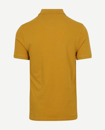 Pique polo ochre geel