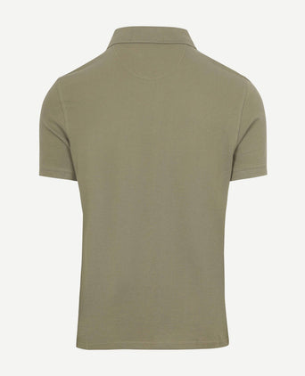 Pique polo dusty groen