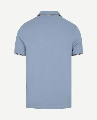 International piqué poloshirt evan tipped blauw