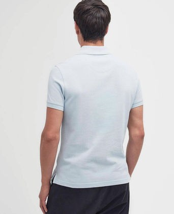 Tartan pique polo lichtblauw