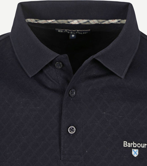 Barbour polo sutton tailored donkerblauw