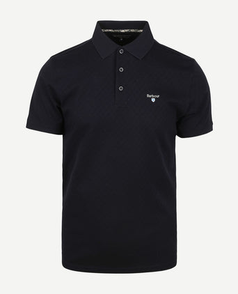Barbour polo sutton tailored donkerblauw