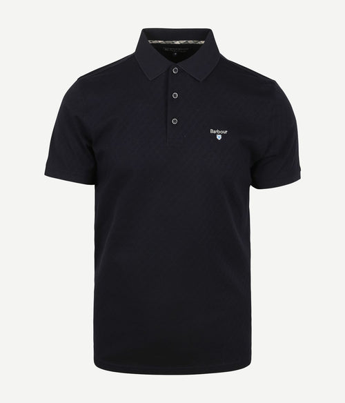 Barbour polo sutton tailored donkerblauw