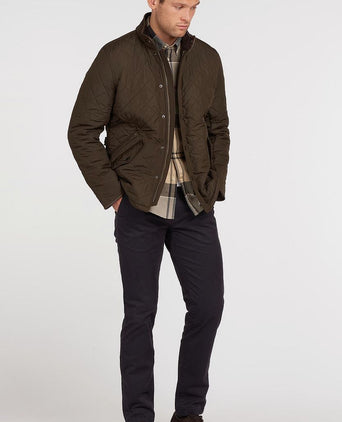 Quilted jas powell olijf