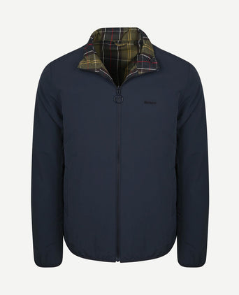 Reversible korbel jas donkerblauw