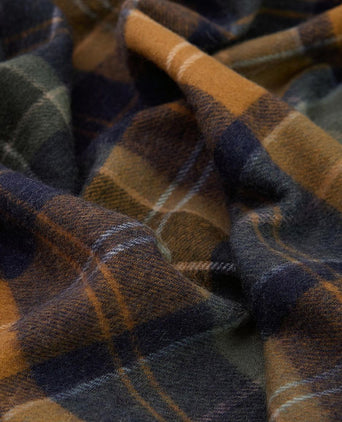 Sjaal patchwork tartan geel