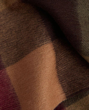 Barbour sjaal tattersall rood beige