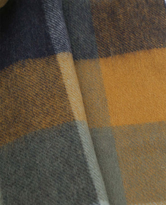 Sjaal tattersall blauw beige
